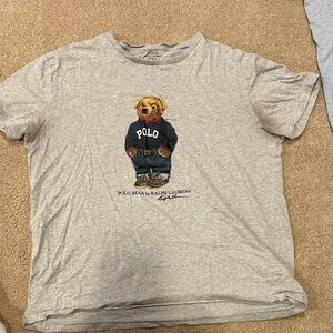 Ralph Lauren Gray T-Shirt with Polo Bear